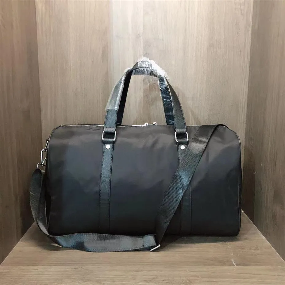 Topkwaliteit mannen mode plunje tas zwart nylon bagage tag reistassen heren hendel gentleman zakelijke bakken met schouderband hq266Z