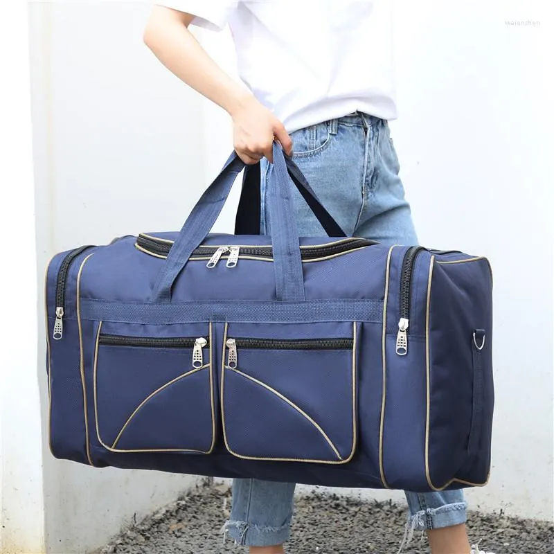 Torby Duffel unisex duża pojemność przenośna składana torba bagażowa Wodoodporna torebka Oxford Torebka na zewnątrz ramię na zewnątrz