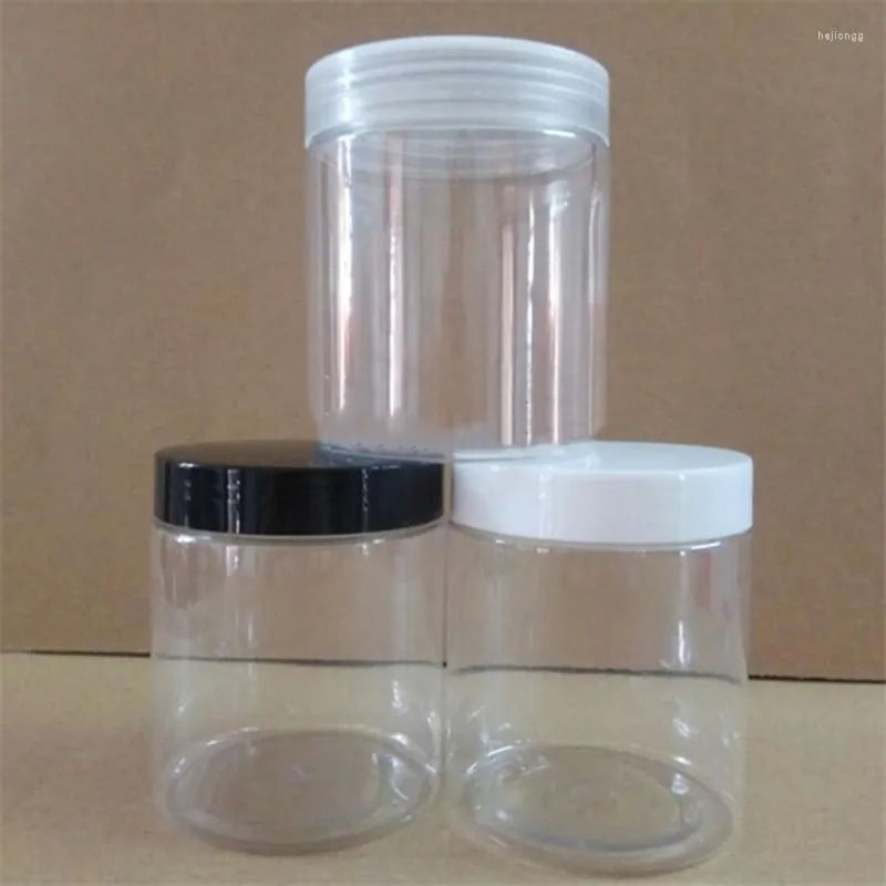 Opslagflessen 10/30/50 stcs 200 ml 250 ml lege doorzichtige plastic pot met deksels diy cosmetische navulbare containers make -up doos reisfles