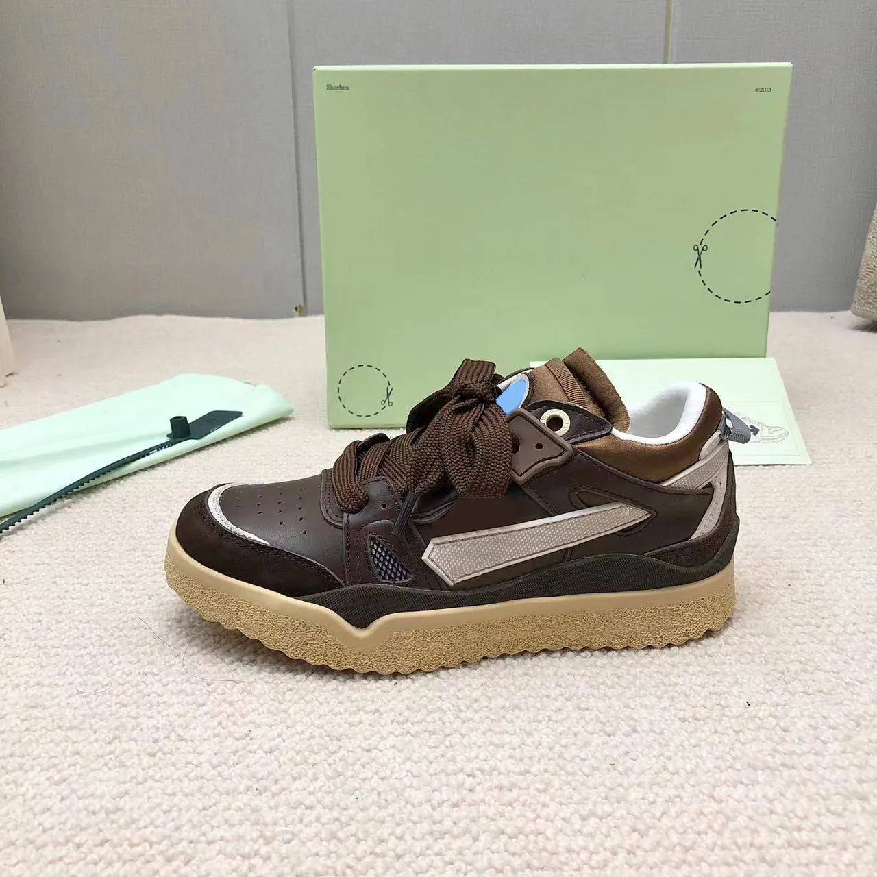 Virgil Odsy 1000 Low Designer Sneakers Off White Mid Top Sponge