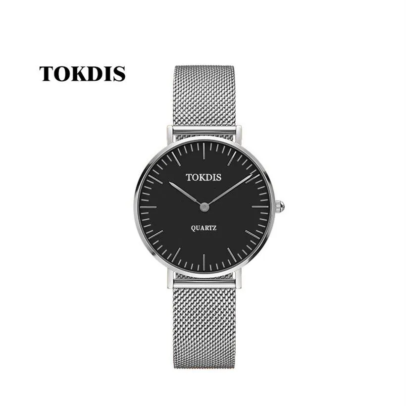 Tokdis Tekaishi zegarek nie mechaniczny Waterproof Wathood Watches Mesh Pas Para Kwarc Producent Producent Personalizacja 305Q