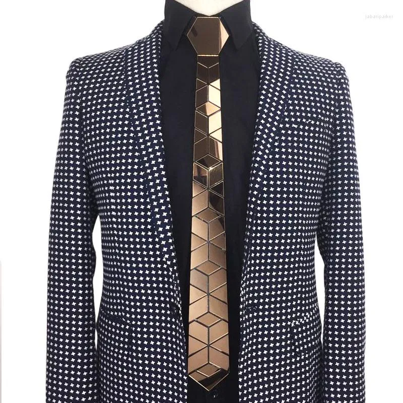 Muszki 6 stylów Luksusowy Akryl Krawat Slim Fit Orzech Brązowy Lustrzany Vintage Bling Led Prezent Ręcznie robiony Metaliczny Lato Akcesoria