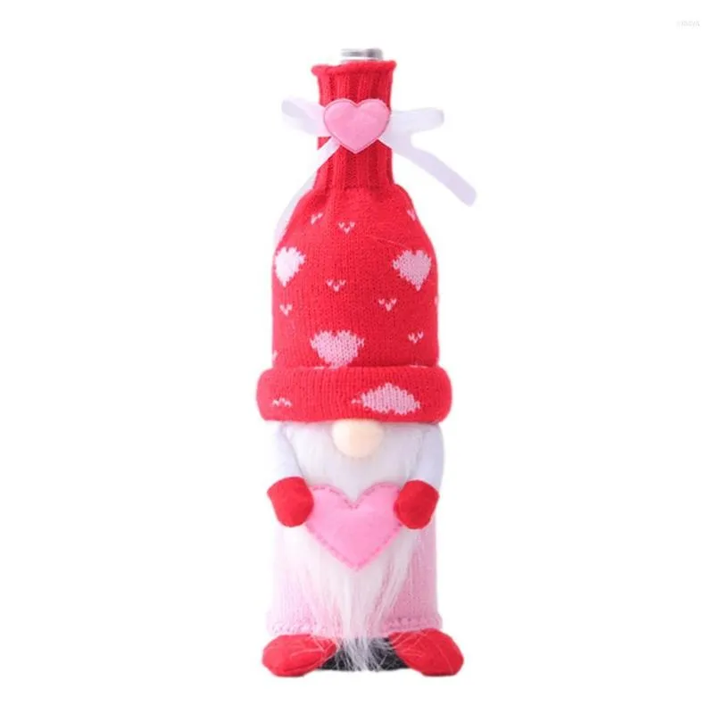 Christmas Decorations Sweater Wine Bottle Cover Holiday For Valentine's Day Party Knit Santa Claus Bags Chri