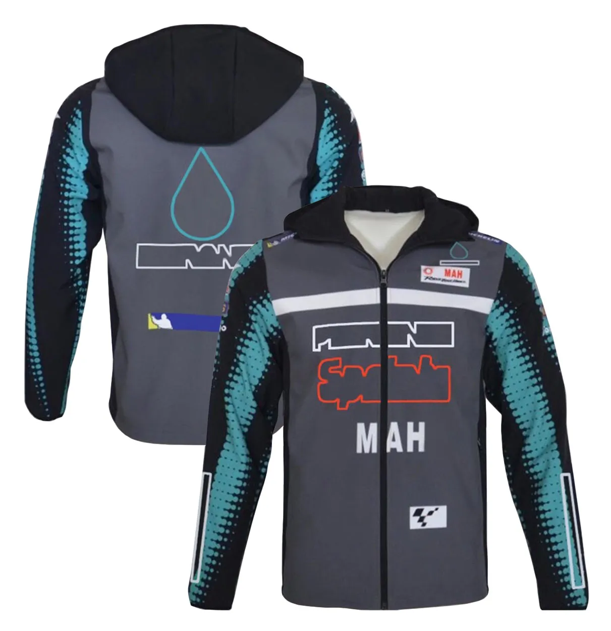 2022 Nuova felpa MOTO Racing con colletto con cerniera, felpa da moto casual personalizzata, felpa con cappuccio soft shell plus size personalizzata