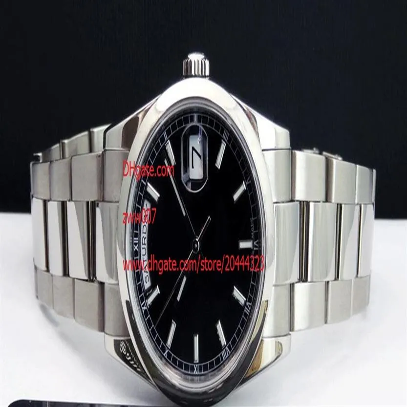 Dostawca fabryki na rękę Sapphire Sapphire Automatyczny 36 mm Day-Date Black Dial 118209 Męskie zegarki męskie 219c