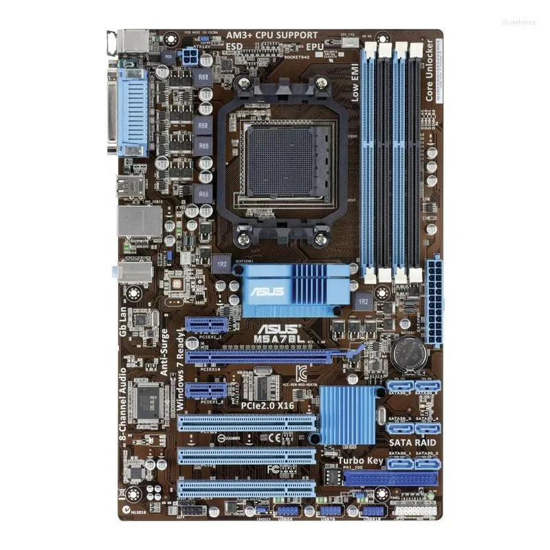 Schede madri Asus M5A78L Scheda madre originale DDR3 Socket AM3/AM3 Supporto 32G RAM Scheda madre PCI-E 2.0 AMD 760G Computer