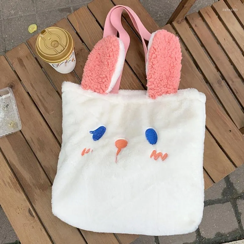 Evening Bags Women Plush Bear Bag Furry Large Tote Soft Cartoon Shoulder Fashion Capacity Shopping