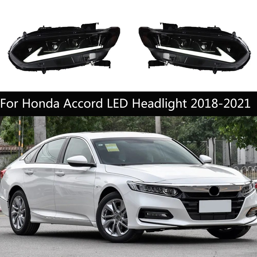 Phares de voiture assemblage feux de jour pour Honda Accord phare LED dynamique Streamer clignotant avant lampe éclairage