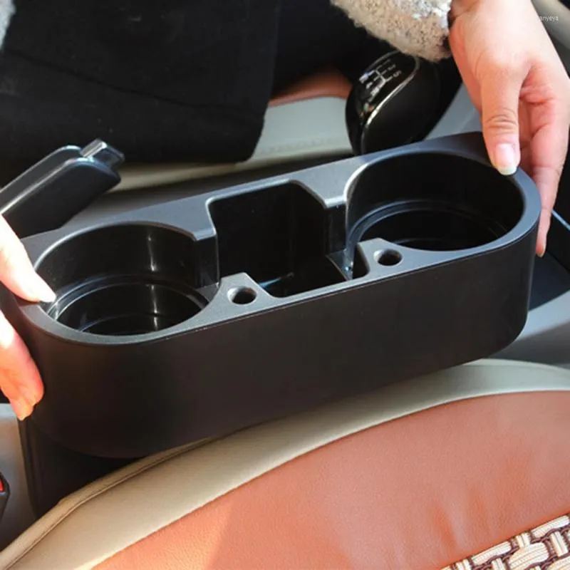 Organizador de coche negro ABS montaje botella de bebida Auto vehículo portavasos soporte de almacenamiento de alta calidad 2022 gota