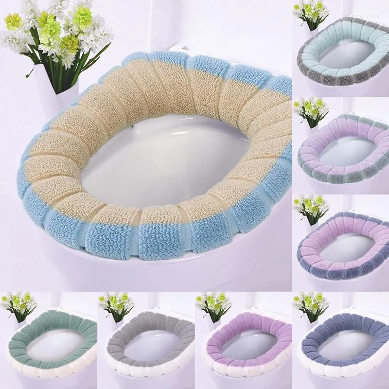 Toilet Seat Covers Cushion Mat Warm Winter Comfort Soft Heated Washable Closestool Universal