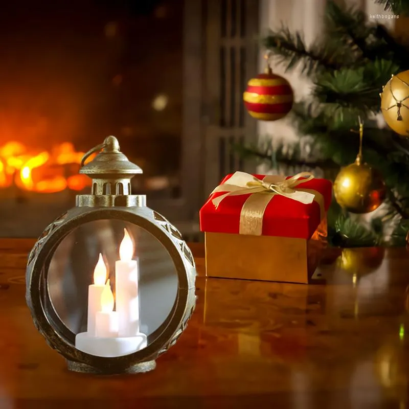 Décorations de noël père noël bonhomme de neige lanterne lumière joyeux décor pour la maison ornement cadeaux de noël Navidad 2022 an