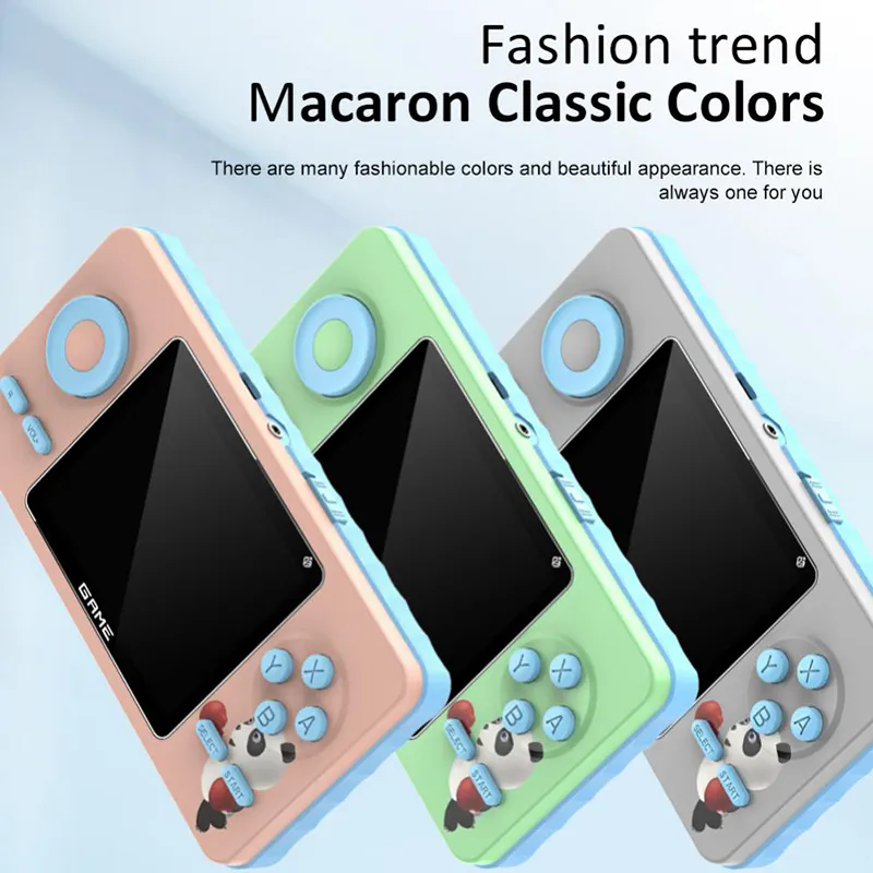 Console da gioco portatile S5 Colori della moda Macaron Schermo HD Game Game Player Portable 520 Giochi single/Double Mini Console