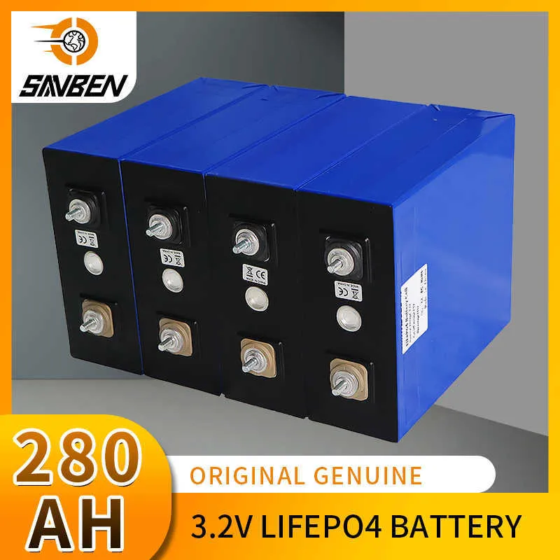 Batteria 3.2V 280AH Lifepo4 Cella al litio ferro fosfato ricaricabile ad alta capacità 12V 24V 36V 48V per carrello da golf per camper solare