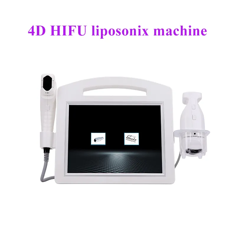 Professional 4D HIFU Högintensitet Fokuserad ultraljud HIFU Face Lift Wrinkle Removal Liposonix Body Slimming Machine med 10 huvuden