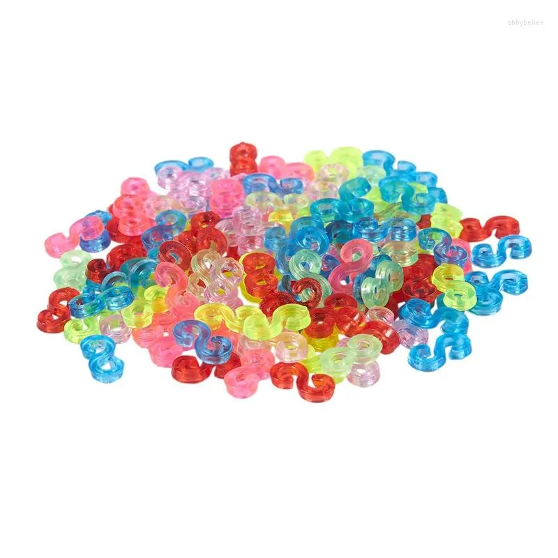 Sacs de rangement de qualité étonnante, bandes de métier à tisser, paquet de 125 clips en S colorés