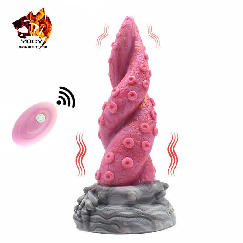 Beauty Items YOCY 2 in 1 Bullet Vibrator 10 Speeds Anal Butt Plug Octopus Tentacle Dildo Silicone Fantasy sexy Toy Flirt Goods For Adults 18