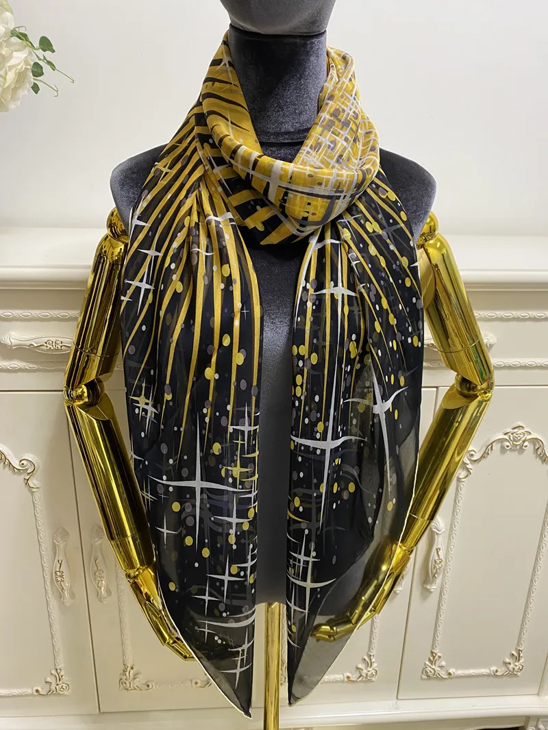 Écharpe carrée pour femme écharpes 100% soie matériau fin et doux motif de sac de pinte taille 130cm - 130cm