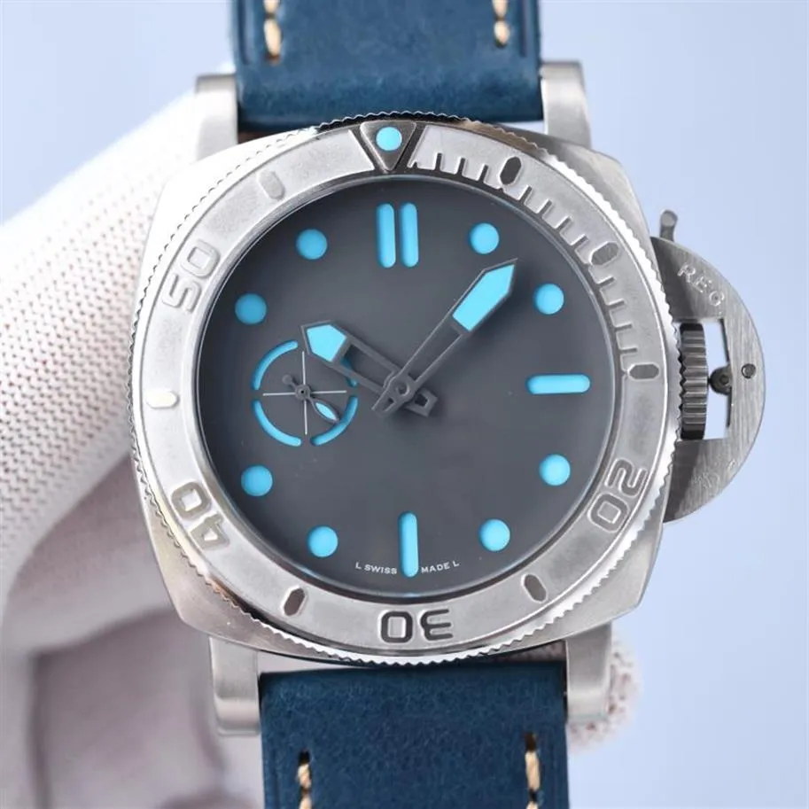 الساعات الجلدية الساتلية للرجال 316L من الفولاذ المقاوم للصدأ واتكاس فاخرة لرجال 2555 Wristwatches205s