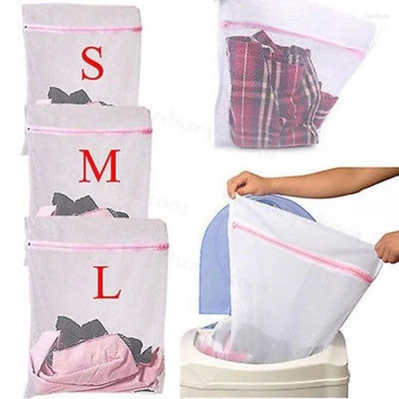 Çamaşır çantaları 12 boyutlu örgü torbası polyester yıkama kaba net sepet çamaşır makineleri sütyen