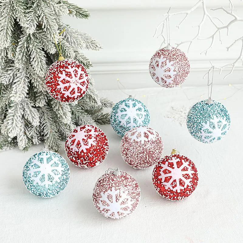 Party Decoration 8CM Christmas Hanging Balls Sequined Glitter Rhinestone Ball Xmas Tree Lightweight Foam Pendant Year Home Decor Navidad