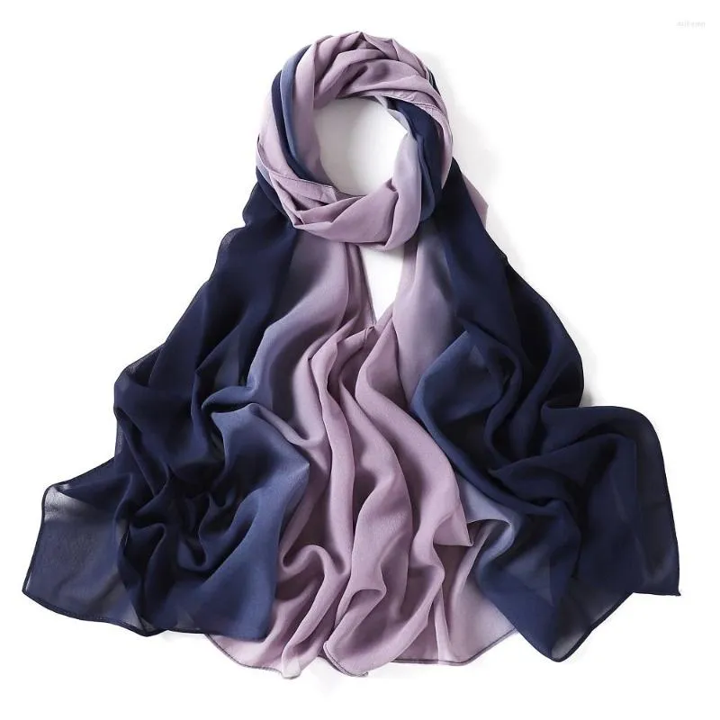 Vêtements ethniques Mode Automne Premium En Mousseline De Soie Hijab Châle Pour Les Femmes Musulmanes Couleur Collection Islamique Tête Wrap Turban Modestie Foulards
