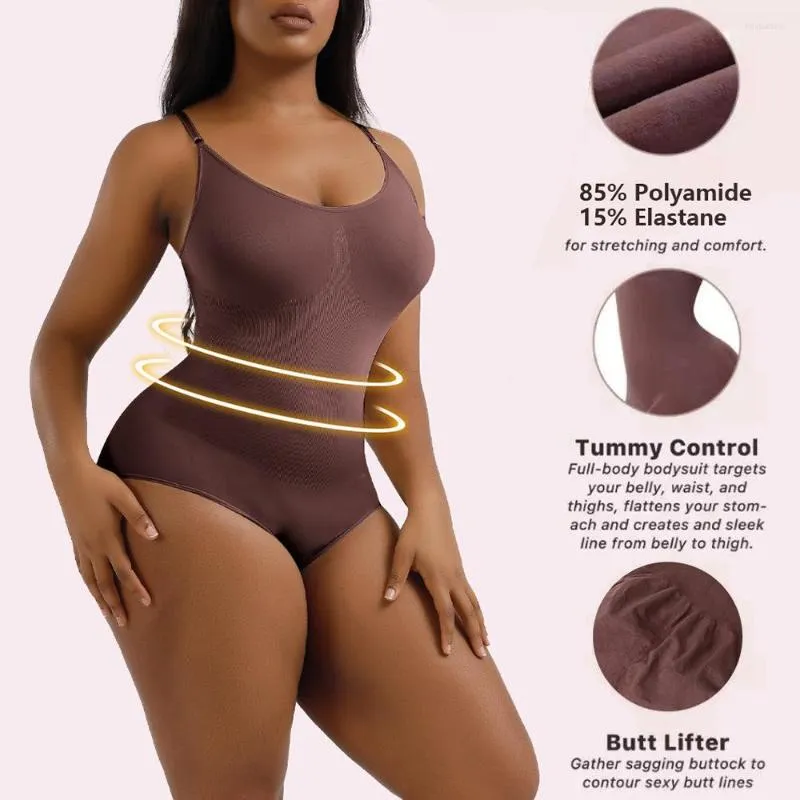 Women's Shapers Women Tummy Control BuLifter Body Shaper Invisible Under Dress Slimming Strap Thong Underwear Seamless Shapewear Bodysuit