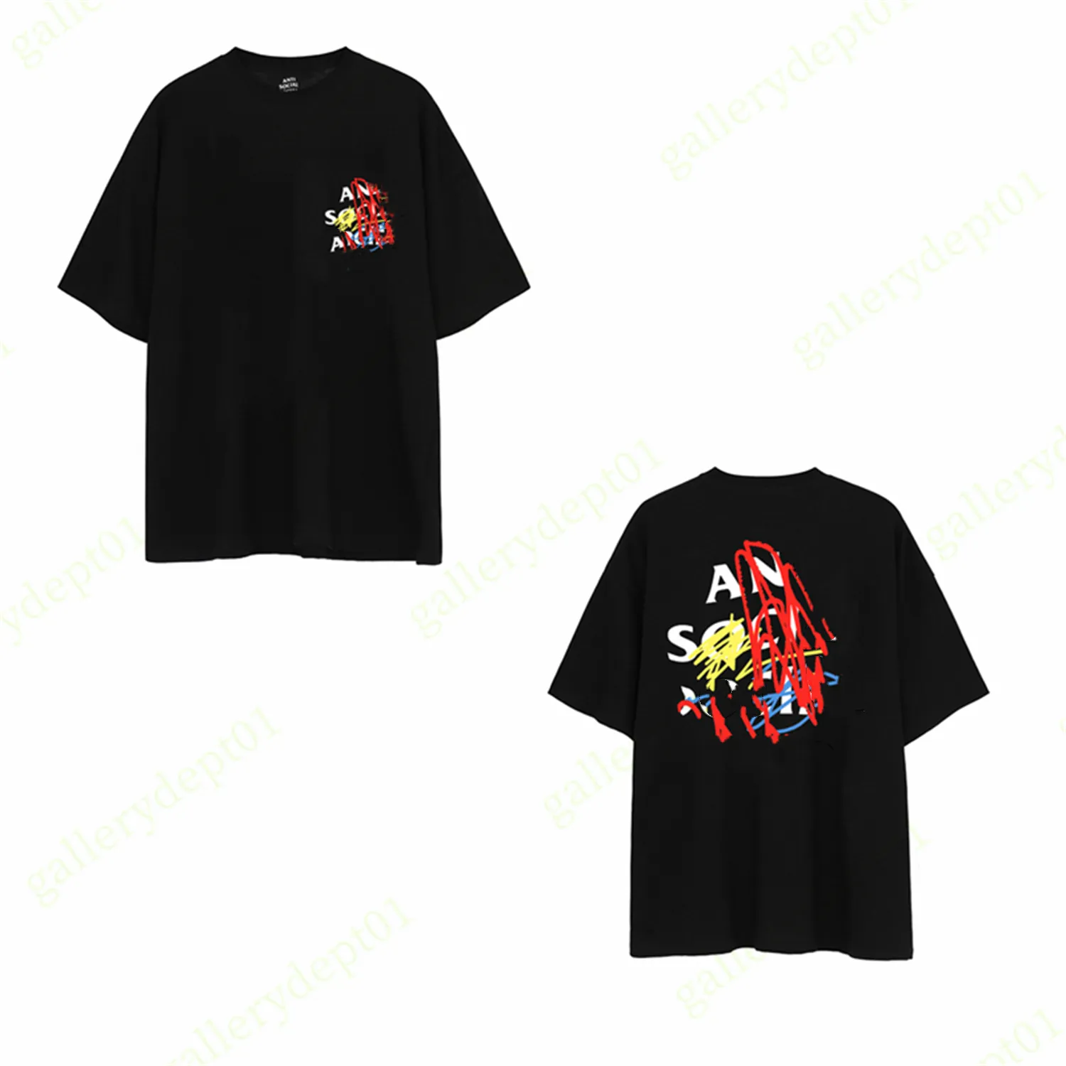 Herren T-Shirt-Designer T-Shirts Hip Hop Fun Print Kleidung T-Shirt Grafik Tees Farbe Englisch Alphabet Frauen T-Shirt Hochwertige übergroße Fitre-Fectre-Shirt A6