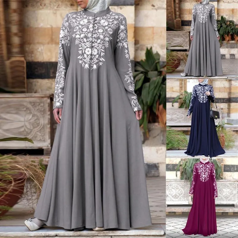 Casual jurken Sagace voor vrouwen 2022 Moslimjurk Kaftan Arab Jilbab Abaya Islamitische kant Stitching Maxi Musulman Djellaba Femme