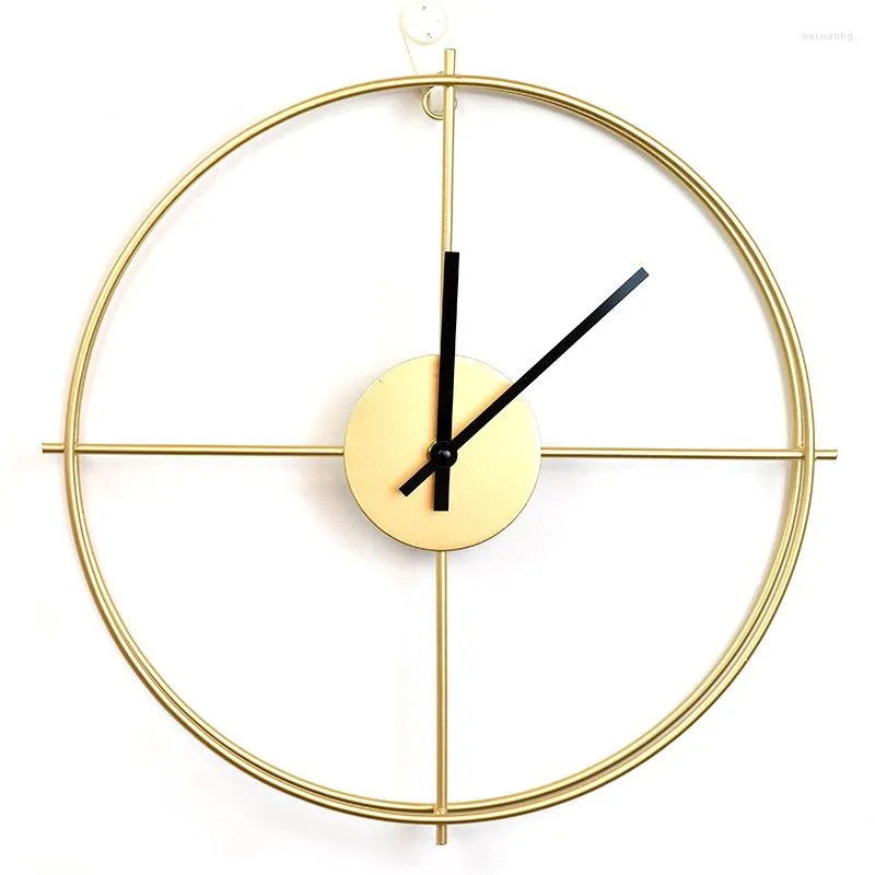 Zegary ścienne w stylu hiszpański nowoczesne proste okrągłe żelazne ciche zegar salę sypialnia kreatywna dekoracyjna luksus nordycki