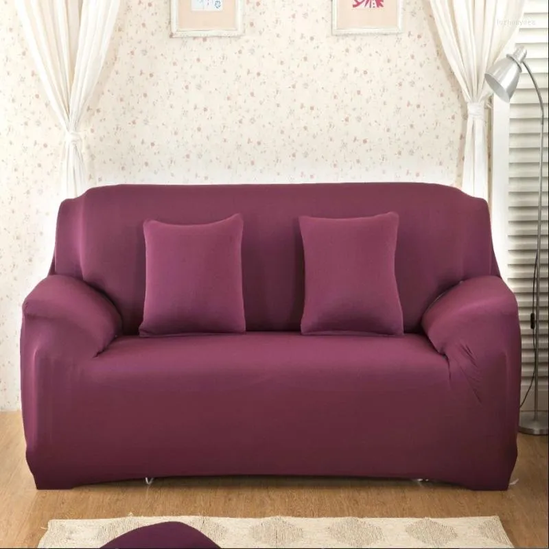 Fundas para sillas Color sólido Apretado Todo incluido Funda de sofá Funda elástica Tela Elástica Sofá Sofá de dos plazas Muebles 1PC