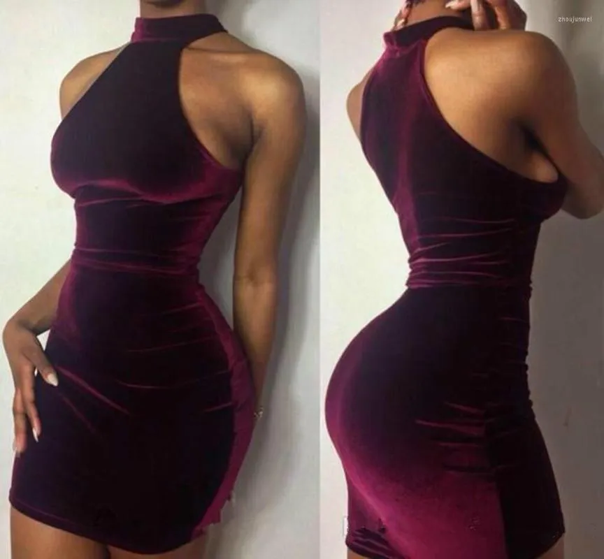Party Dresses Velvet Grape Short Mini Cocktail Dress Africans Sheath High Neck Holiday Club Homecoming Plus Size Custom