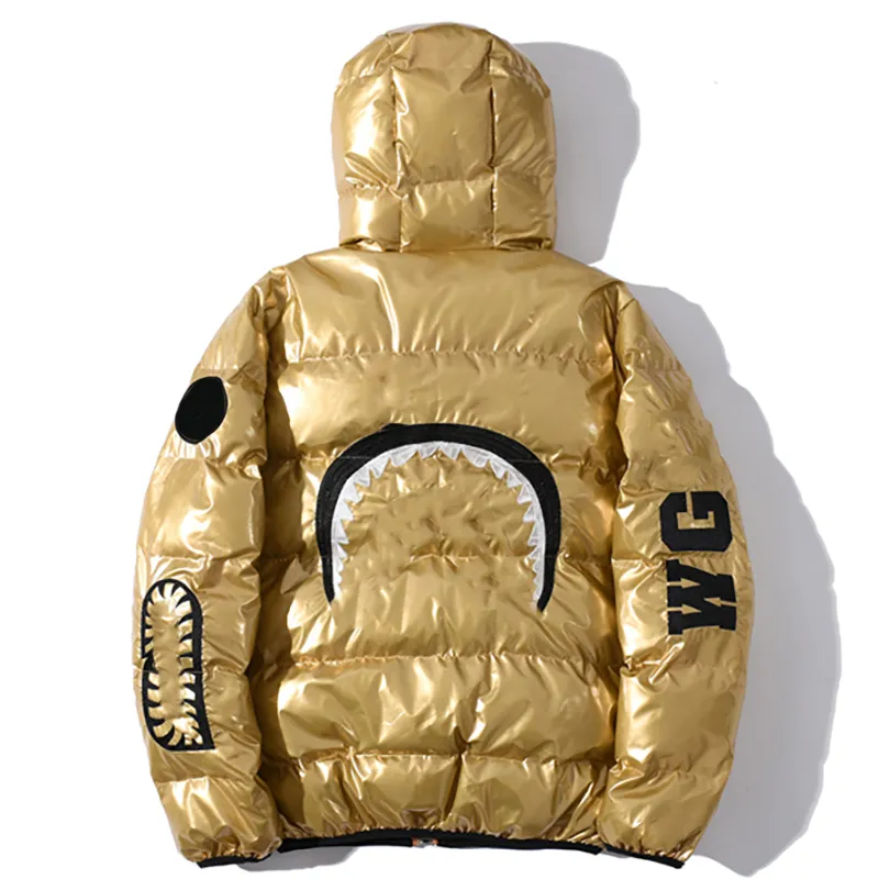 requin Vestes bouffantes camouflage pour hommes Manteau en duvet pour femmes Japon Homme Mode Imprimé Parkas Coupe-vent Vêtements d'extérieur Classique_voghion.com