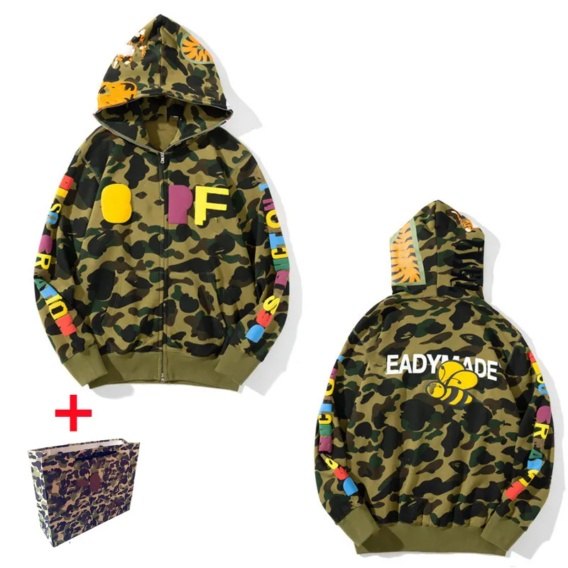 camo hommes hoodies designer hoodie pulls molletonnés lumineux lettres requin sweat à capuche polaires surdimensionnées