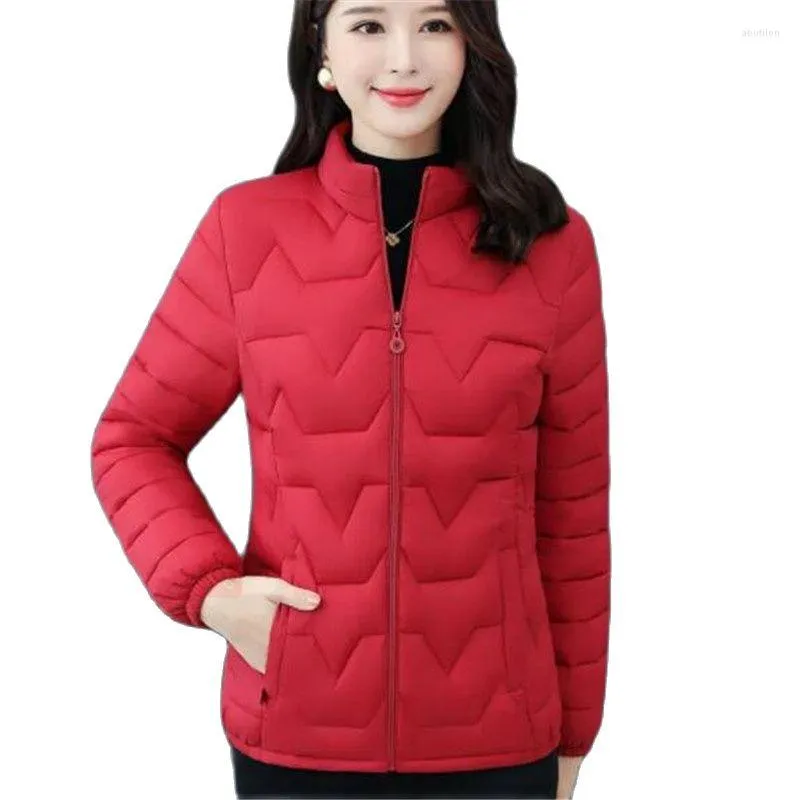 여자 다운 깃털 패딩 재킷 여성 2022 가을과 겨울 두꺼운 따뜻한 따뜻한 면화 단락 플러스 크기 p55