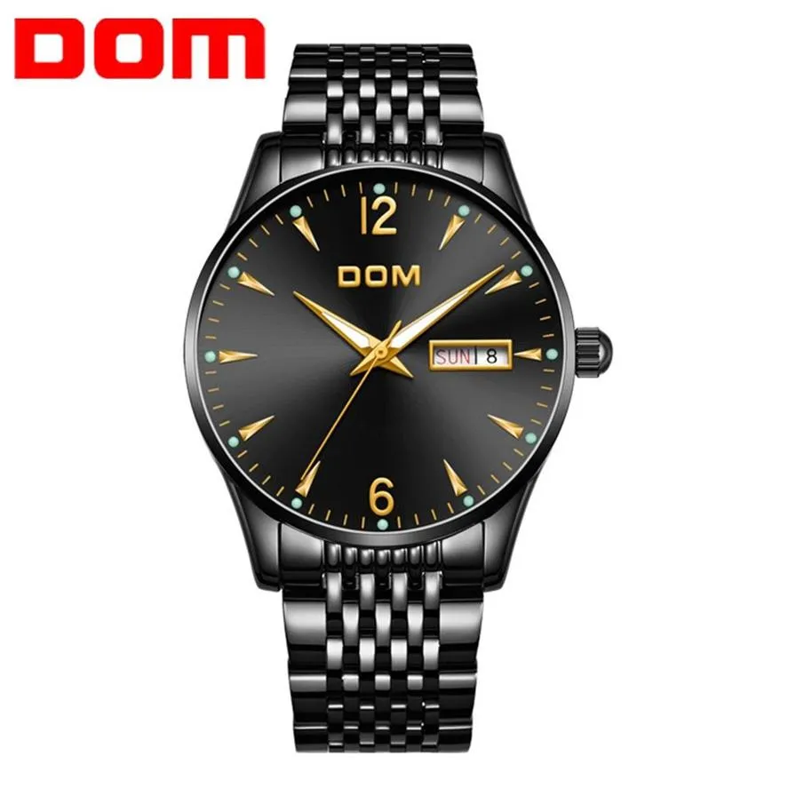 DOM Relogio Masculino hommes montre de luxe célèbre haut marque hommes mode tenue décontractée montre affaires montre-bracelet à Quartz M-11BK-1M274J