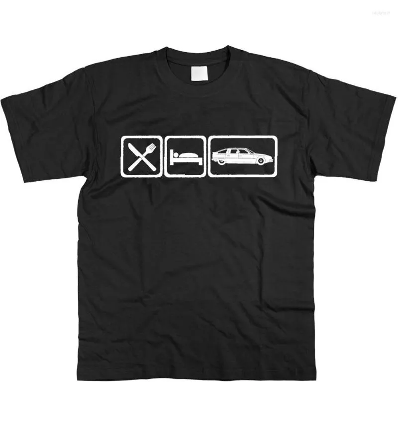 Herren T-Shirts Herren Eat Sleep Französische Oldtimer-Fans Cx T-Shirt S - 3XL 2022 Markenhemd Herrenmode Reine Baumwolle Rundhals-T-Shirt