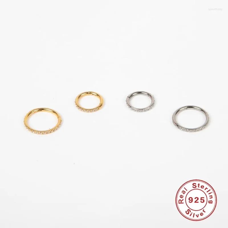 Ohrstecker Aide 6mm/8mm CZ Kristall Piercing Ohr Tragus Knorpel Schmuck 925 Silber Nase Hoop Ring 2022 Körper Großhandel Brincos