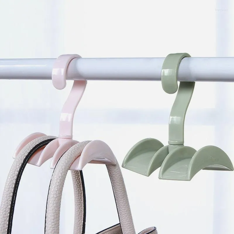 Hangers Clothes Rack Rotation Closet Organizer Rod Hanger Handbag Storage Purse Hanging Holder Hook Bag Clothing