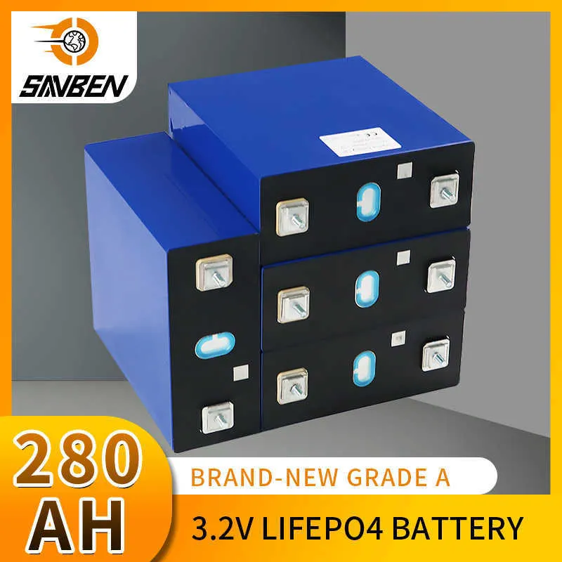 A 등급 280AH LIFEPO4 배터리 팩 3.2V 고용량 리튬 철 포스페이트 셀 DIY 12V 24V 48V 용 EV RV 골프 카트 배터리