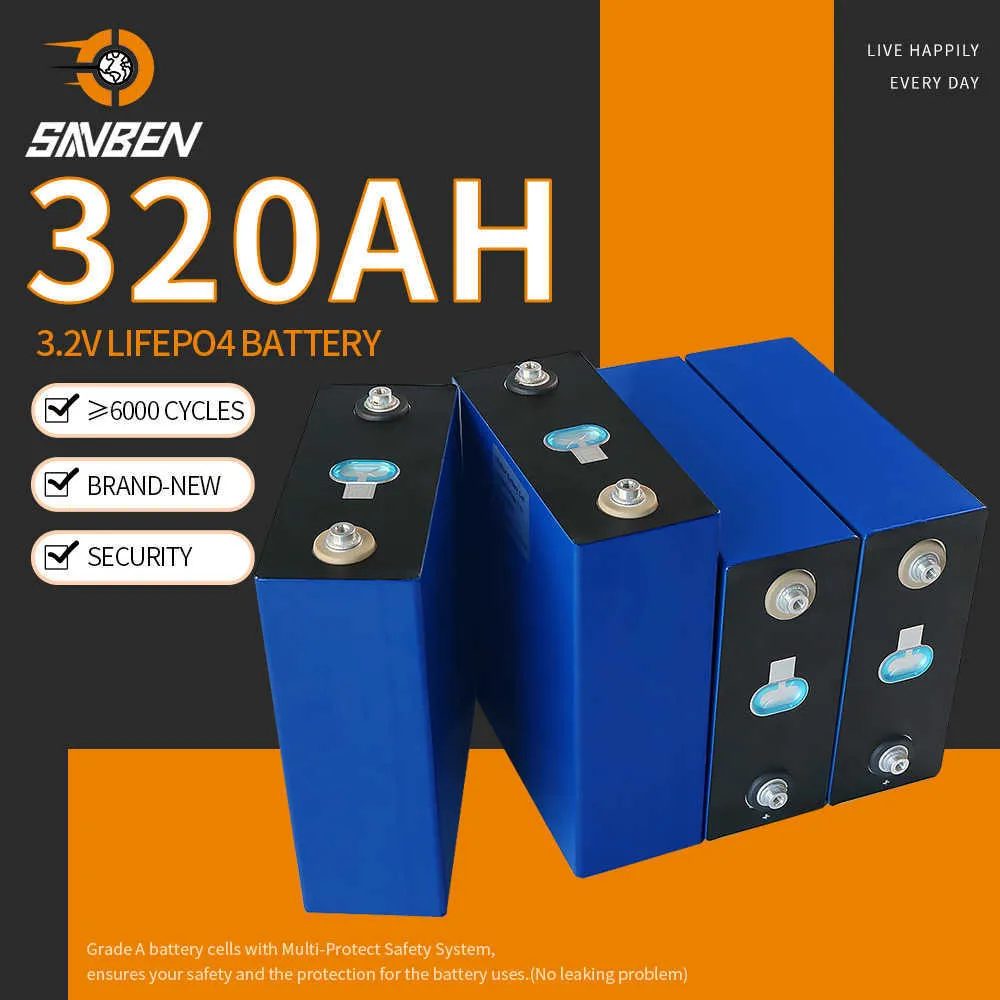 3.2V 320AH Batterijpakket Gloednieuw 310AH LIFEPO4 Oplaadbare lithium -ijzerfosfaat -energieopslagcelcyclus voor opslagcel voor RV -bestelwagens