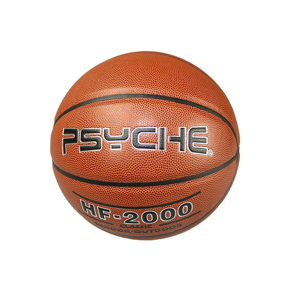 PSYCHE Standard No 7 Classic Brown Verschleißfester PU-Ball für Erwachsene, Spieltraining, Basketball277D