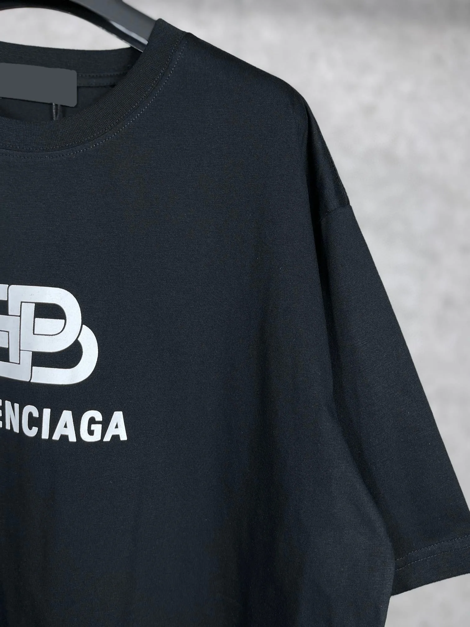T-shirt Original Black Balenciaga Logo Balenciaga Tshirt Man Mens 