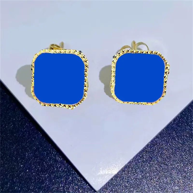 Boucles d'oreilles pour femmes Fashion Fashion 4 Four Leaf Clover Charm Boucles d'oreilles Sauffement Silver 18k Gold Gold Agate Girls Day Wedding Jewelry Gift