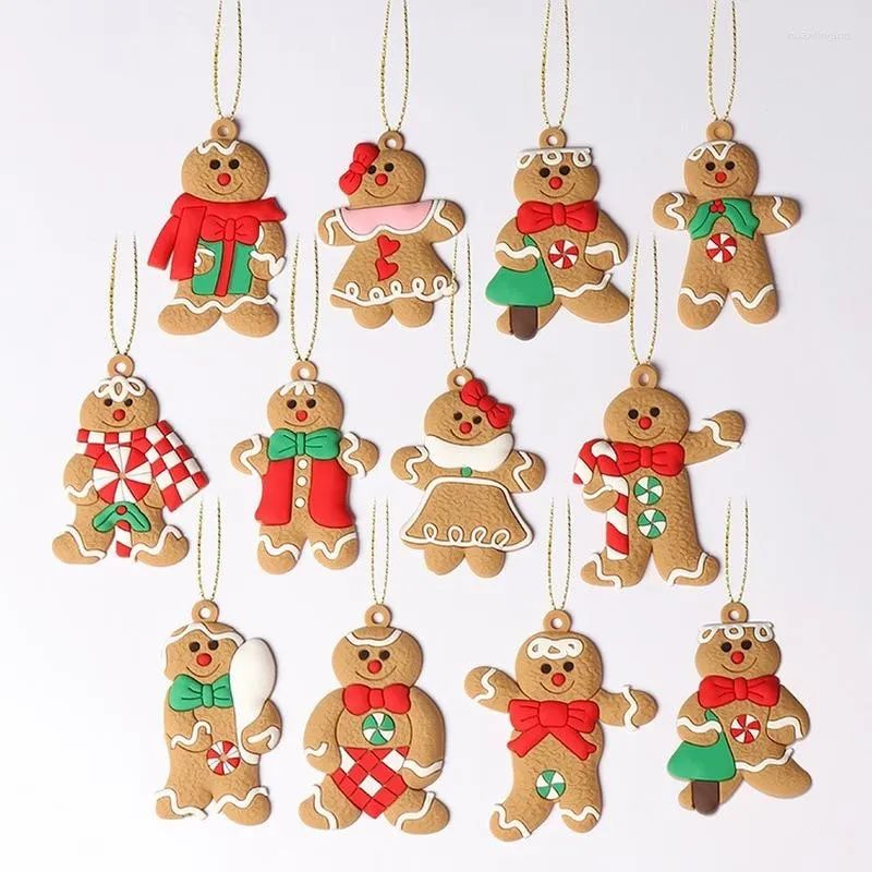 Christmas Decorations Gingerbread Man Tree Ornaments Twelve Factory Direct Sales Scene Decoration Pendants