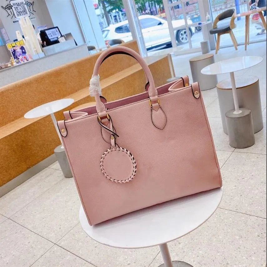 M57639 Designer Top End Women Women Shopping Bag Bag Giant Canvas Flower Flowered Cowhide Colorful Leather Onthego Purs314a