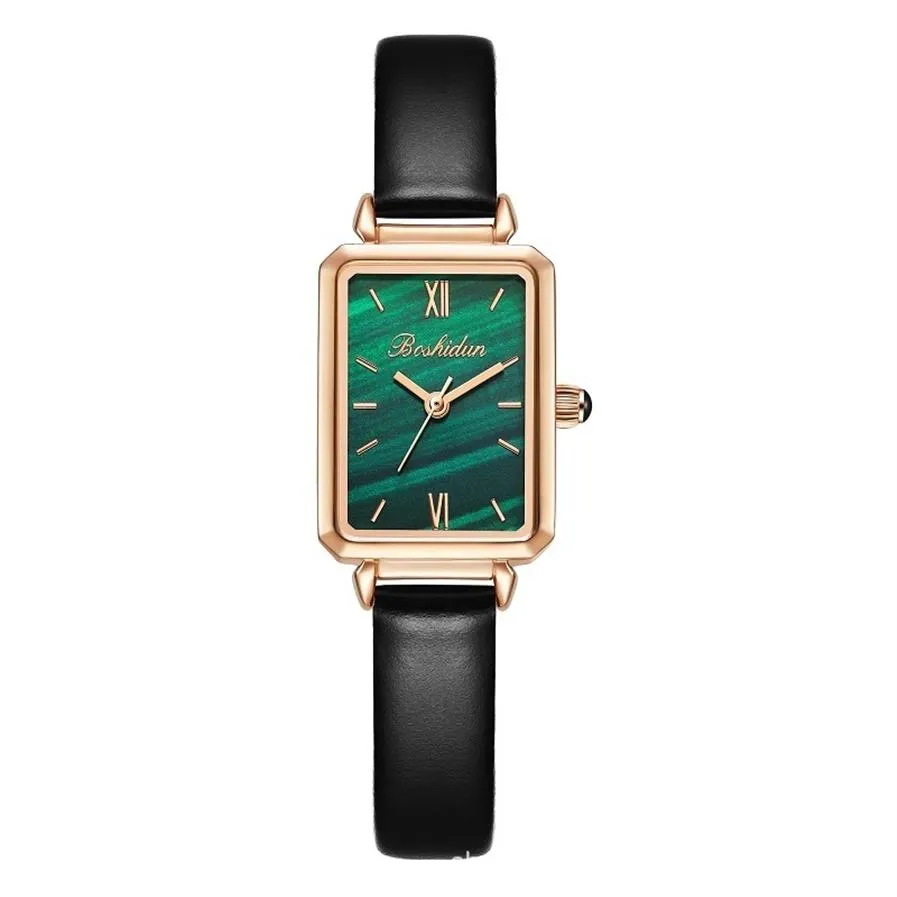 Tiktok lolarose orologi con lo stesso orologio femmina studentessa britannica semplice piccolo quadrante verde table336c