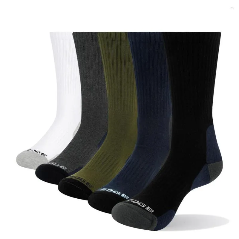 Men's Socks YUEDGE Brand 5 Pairs Breathable Cotton Colorful Fashion Cushion Casual Business Sport Runing Crew Dress