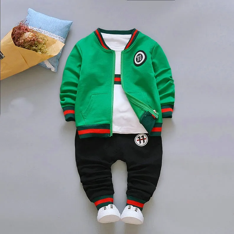 Bambini da ragazzo set di vestiti per ragazzi per ragazzi giacca da esterno maglietta pantaloni per bambini set di abbigliamento sport set 0-4y