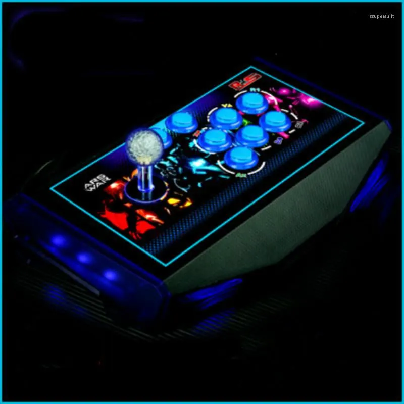 Game Controllers Cdragon Arcade Joystick Gamepad Console Controller Fighting Stick No Delay Video LED USB Retro