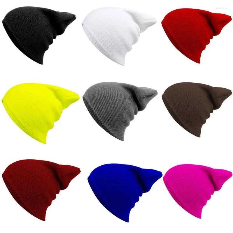 Gorros de ciclismo 2022 Otoño e Invierno para hombre y mujer, gorro tejido a la moda, jersey que combina con todo, Color sólido, 1 Uds.